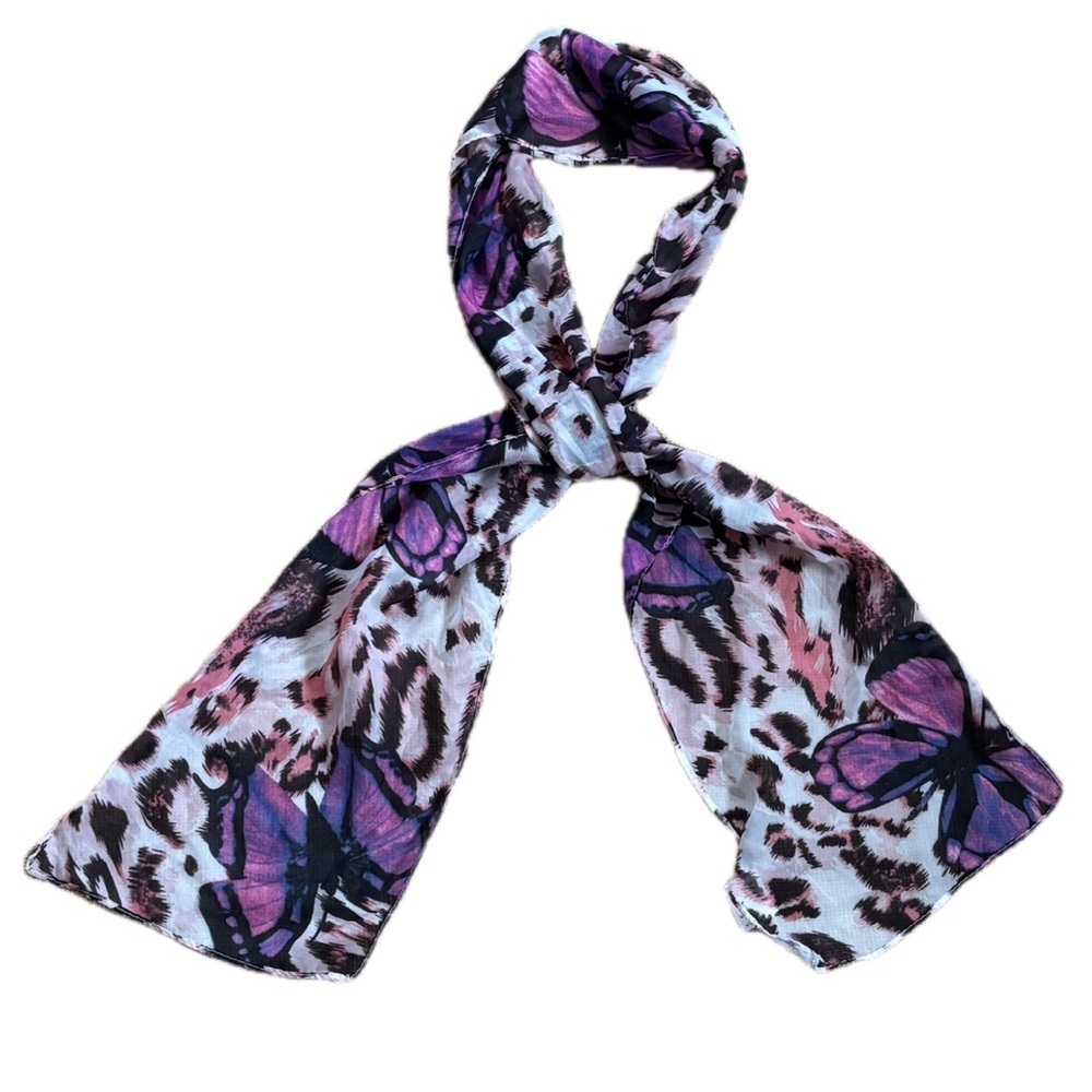 New Ganz Style 101 Butterfly & Leopard Spots Fashion Headband Scarf Hippie Boho